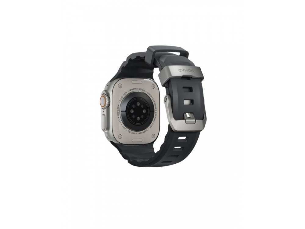 Nomad Rocky Point Band Apple Watch Ultra / 9 / 8 / 7 - 45 / 49mm, Ανταλλακτικό Λουράκι, Natural Titanium Storm