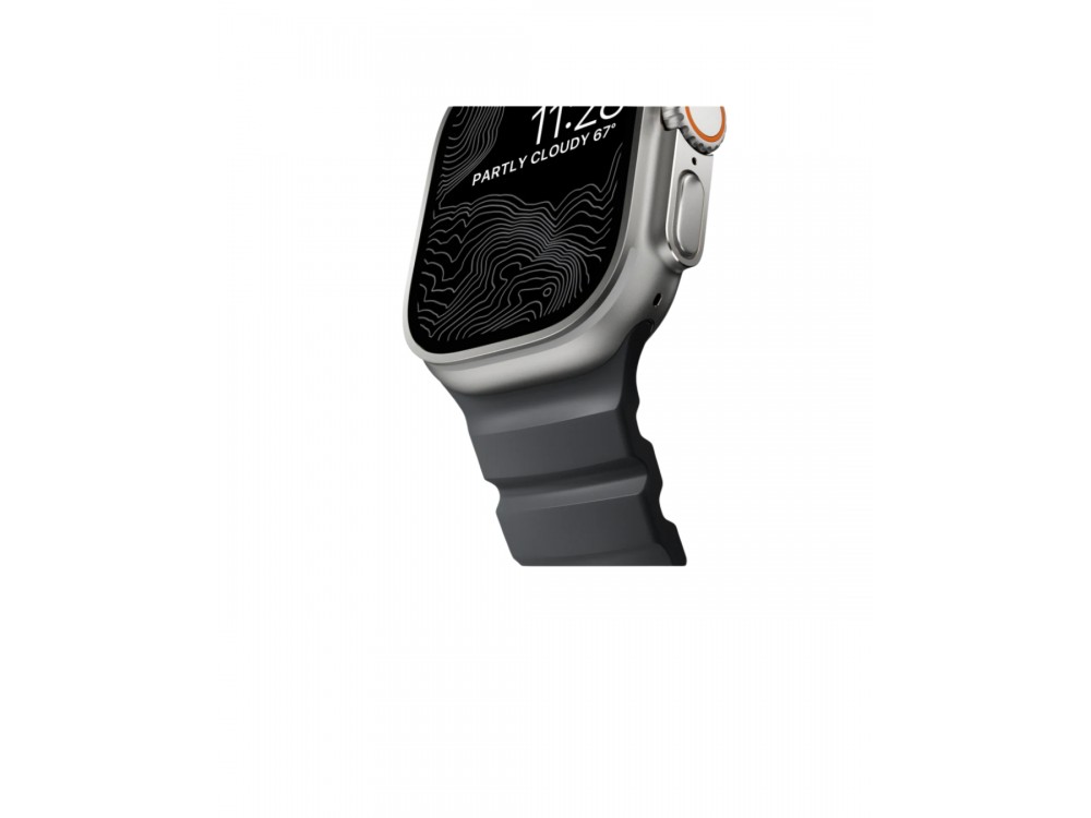 Nomad Rocky Point Band Apple Watch Ultra / 9 / 8 / 7 - 45 / 49mm, Ανταλλακτικό Λουράκι, Natural Titanium Storm