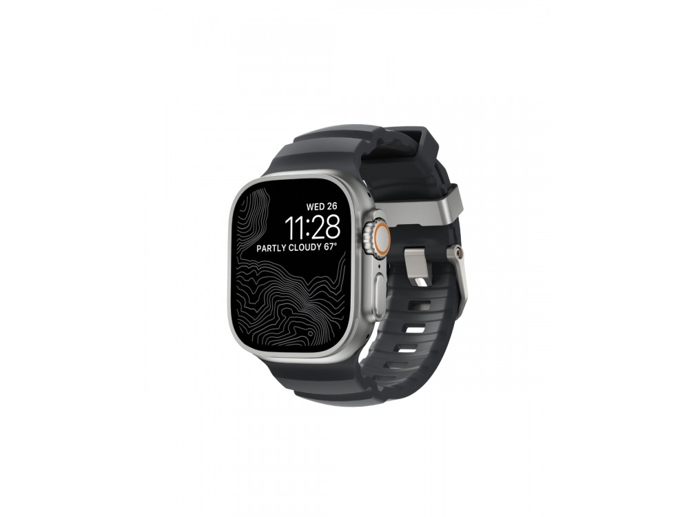 Nomad Rocky Point Band Apple Watch Ultra / 9 / 8 / 7 - 45 / 49mm, Ανταλλακτικό Λουράκι, Natural Titanium Storm