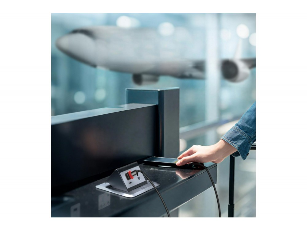 Swissten DataGUARD Αντάπτορας USB-C Θηλυκό σε USB-C 240W Charging με Data Blocking, Red / Black