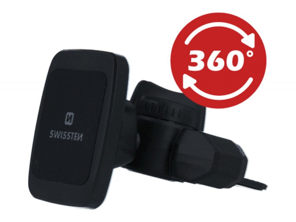 Swissten Magnetic Car Holder, Μαγνητική Βάση Κινητού / Tablet Αυτοκινήτου S-Grip, Black