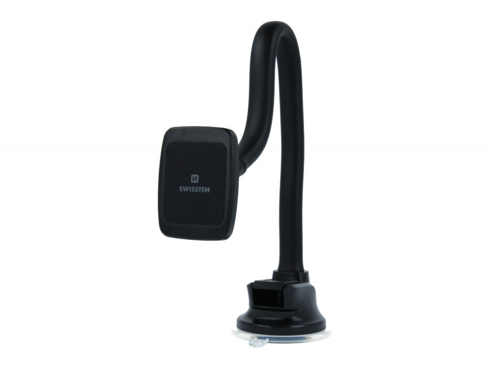 Swissten Magnetic Car Holder, Μαγνητική Εύκαμπτη Βάση Κινητού / Τάμπλετ Αυτοκινήτου S-GRIP M5-HK με Βραχίονα, Black