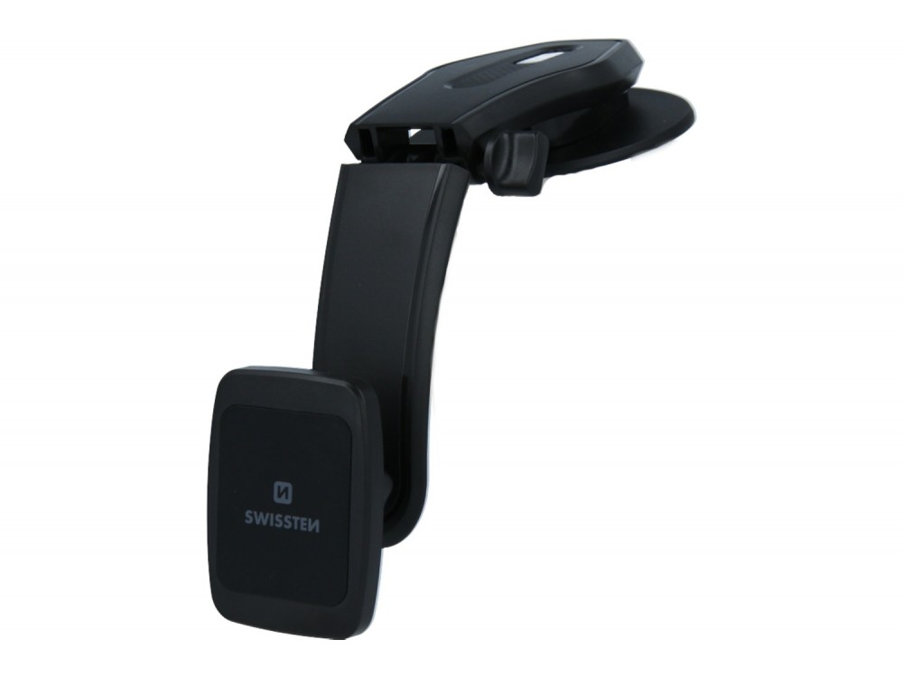 Swissten Magnetic Car Holder, Μαγνητική Βάση Κινητού / Τάμπλετ Αυτοκινήτου με Βεντούζα S-GRIP M5-R1, Black