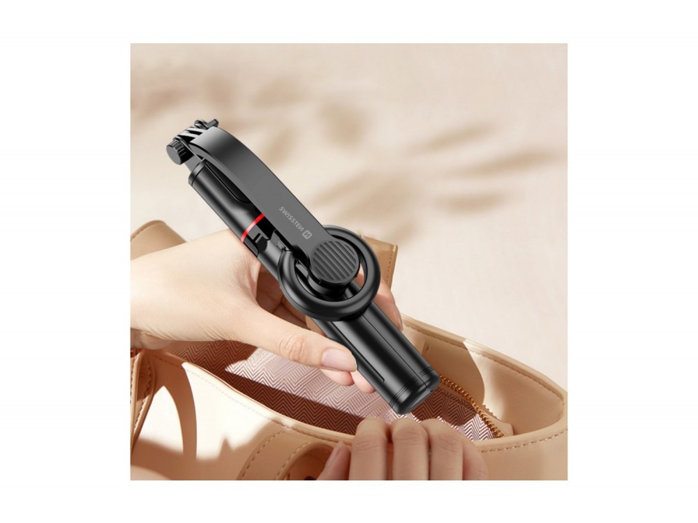 Swissten Bluetooth Magsafe Selfie Stick & Τρίποδο με Remote, 105cm Επεκτεινόμενο Wireless Handheld - ΑΝΟΙΓΜΕΝΗ ΣΥΣΚΕΥΑΣΙΑ