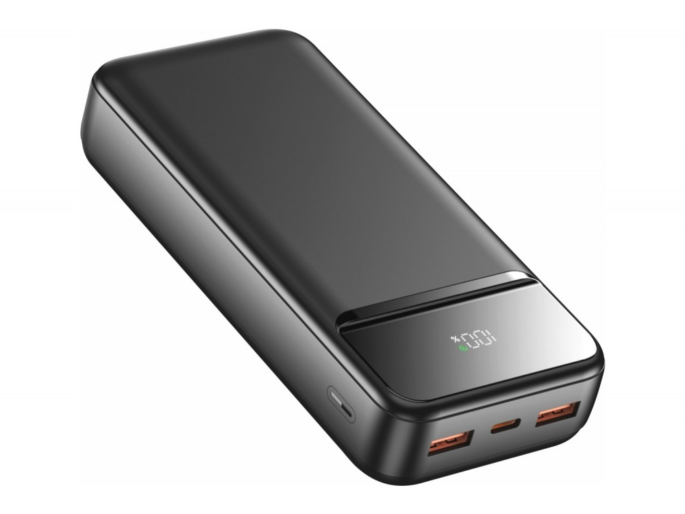 Swissten Power Line II 20000 PD 22.5W USB-C Power Bank 20.000mAh Power Delivery & QC3.0, Μαύρο
