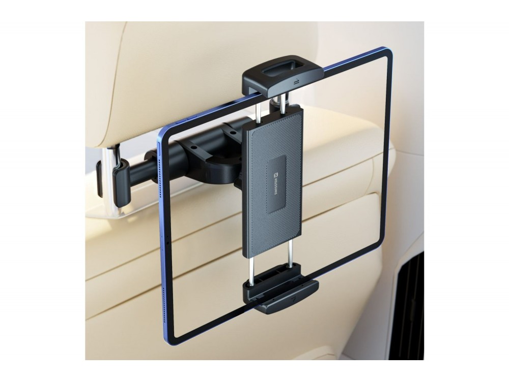 Swissten S-GRIP T2-OP Tablet Holder for Car Headrest, Βάση Κινητού & Tablet Αυτοκινήτου Περιστρεφόμενη Ρυθμιζόμενα Άγκιστρα