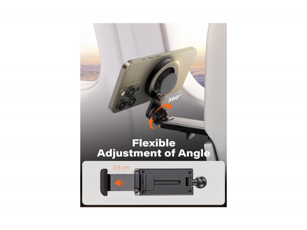 Swissten Universal MagSafe Holder, Μαγνητική Βάση Magsafe για Κινητό με Προσαρμοζόμενη Λαβή έως 3.5εκ., Black