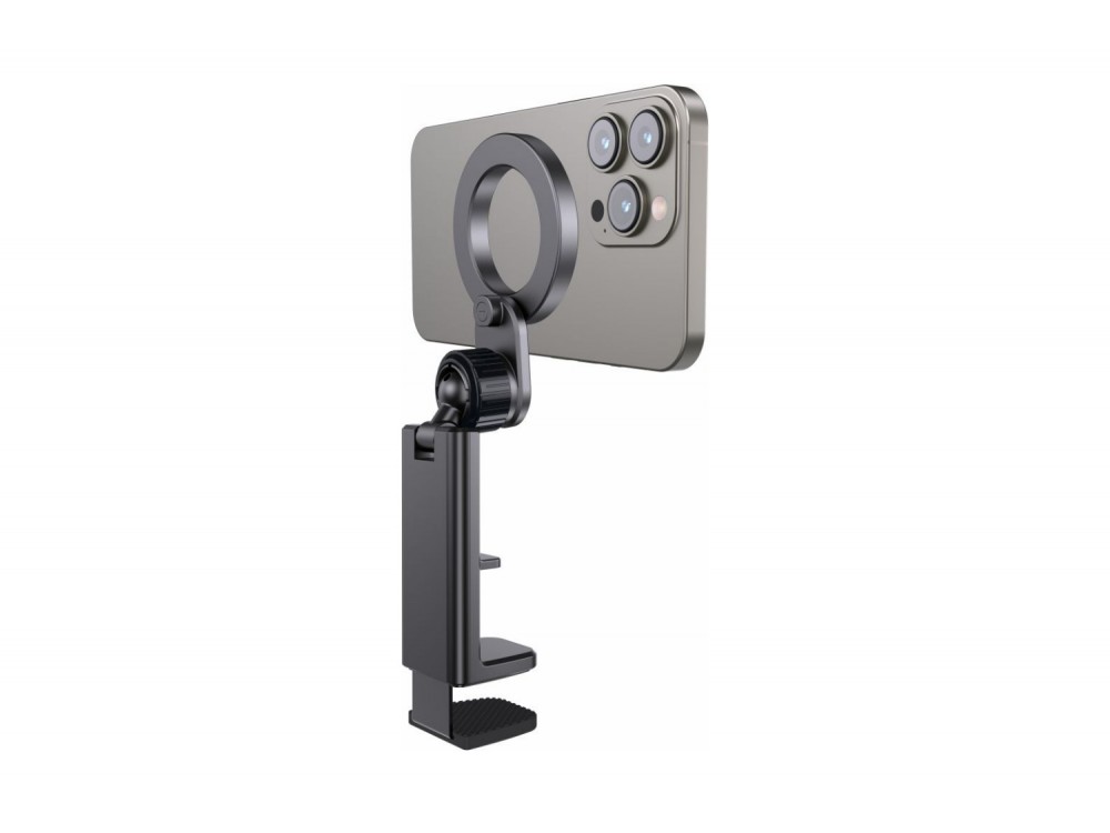 Swissten Universal MagSafe Holder, Μαγνητική Βάση Magsafe για Κινητό με Προσαρμοζόμενη Λαβή έως 3.5εκ., Black