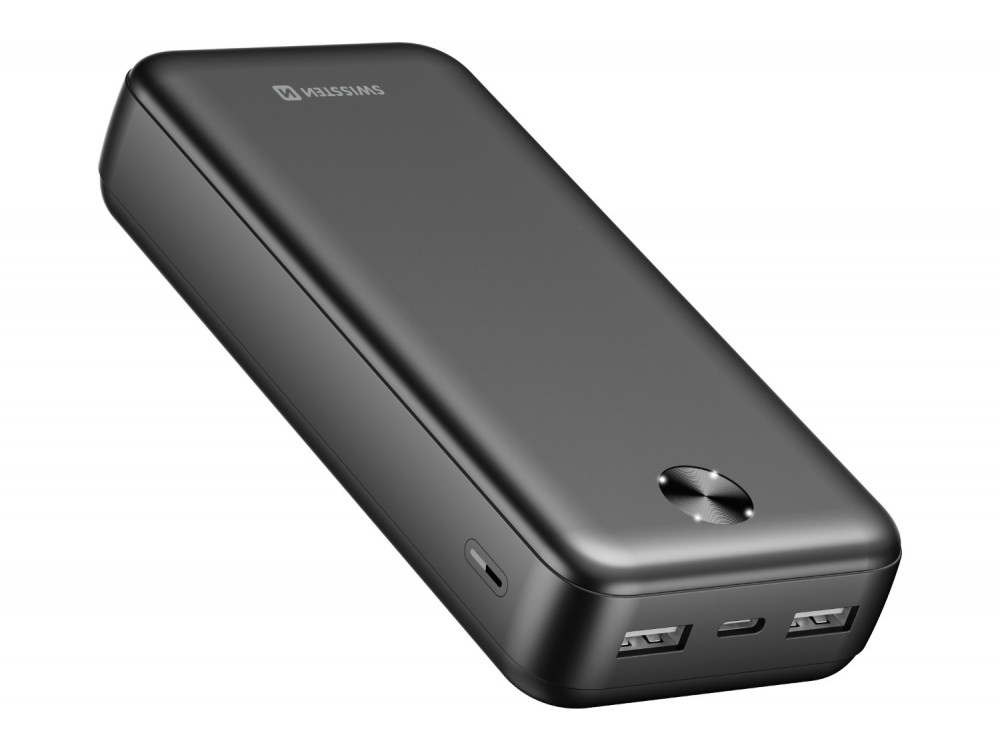 Swissten WORX Pro 20000 USB-C Power Bank 20.000mAh, Μαύρο