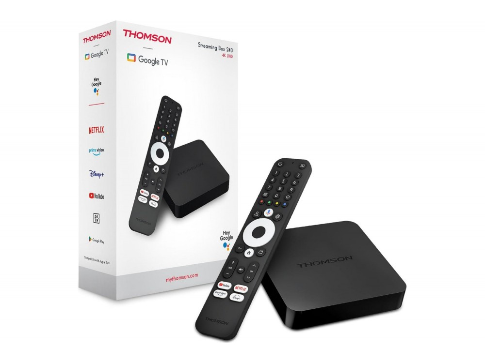 Thomson Google TV Streaming Box 240 TV Box, Android 12 4K Ultra HD Media Player - ΑΝΟΙΓΜΕΝΗ ΣΥΣΚΕΥΑΣΙΑ