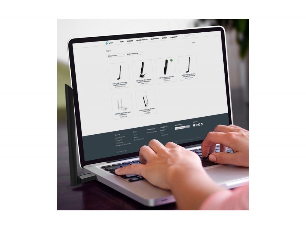 TP-Link Archer T3U Plus AC1300 Ασύρματος USB Αντάπτορας Wi-Fi Dual Band με High-Gain Κεραία
