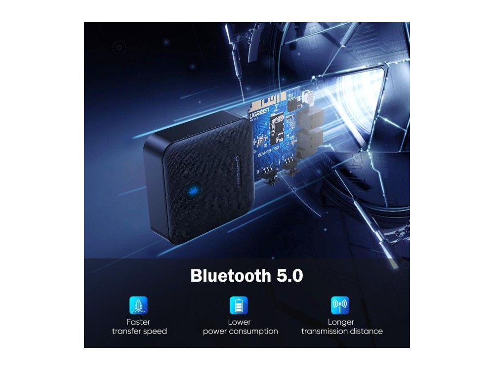 Ugreen Bluetooth 5.0 2-in1 Transmitter/Receiver με aptX, Είσοδο / Έξοδο Digital Optical TOSLINK & 3.5mm Wireless Audio Adapter