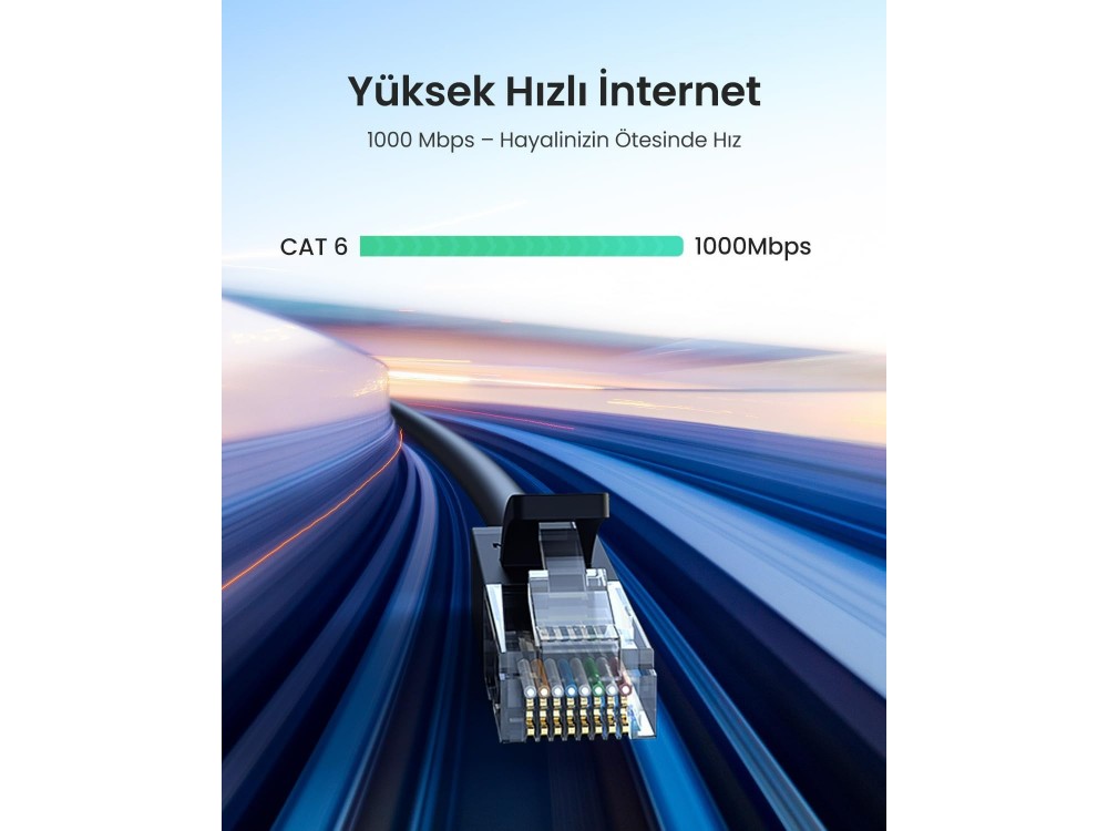 Ugreen Καλώδιο Δικτύου U/UTP Cat.6 Gigabit Ethernet 3m, Blue