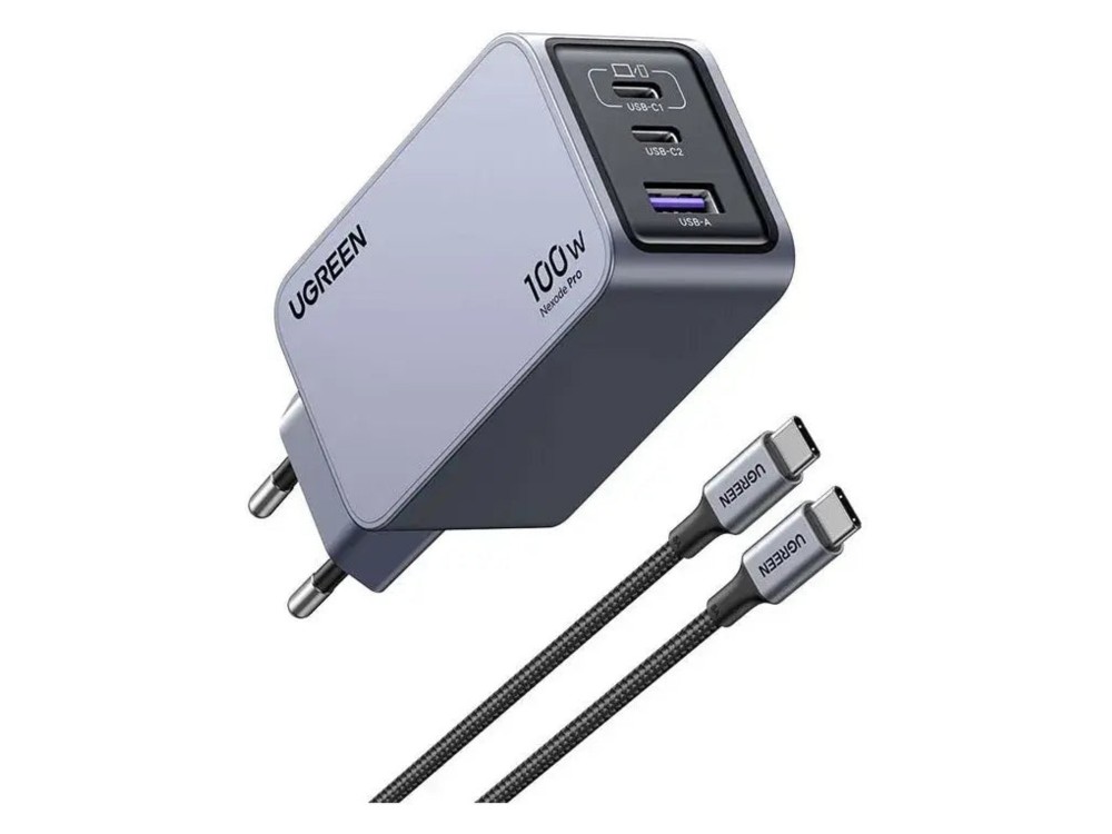 Ugreen Nexode Pro Φορτιστής 100W 3 Θυρών GaN