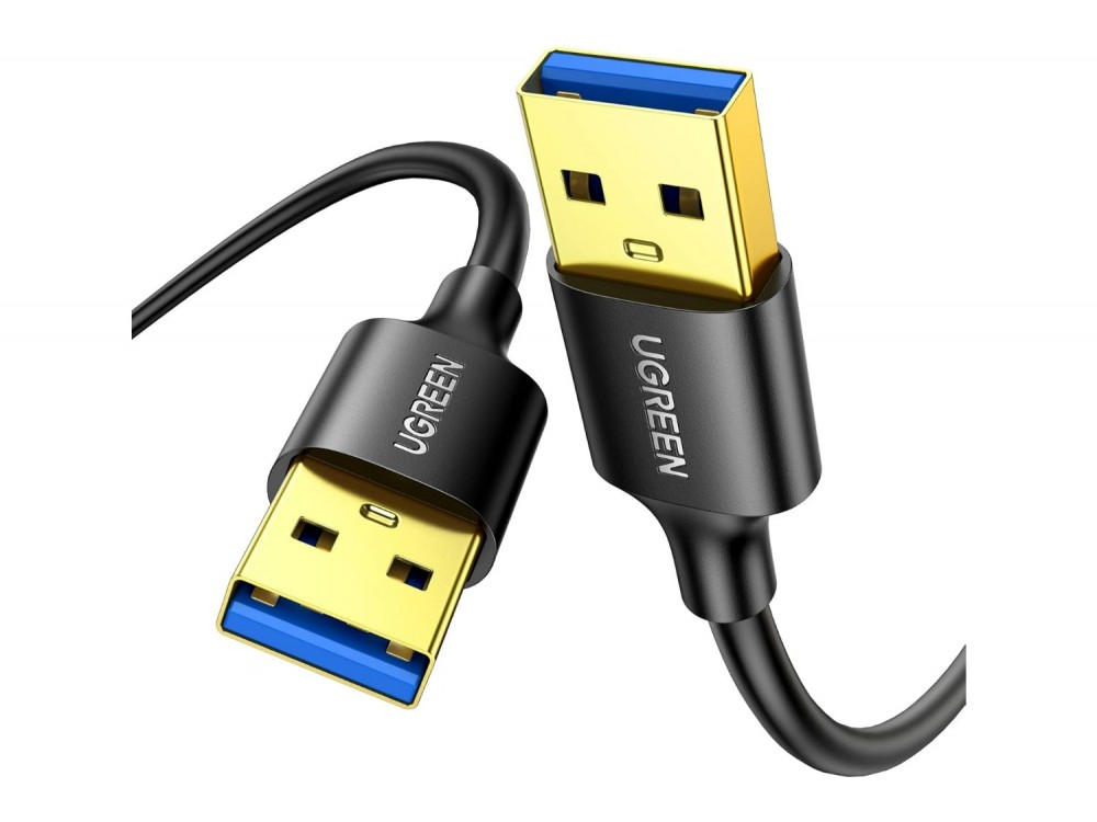Ugreen Καλώδιο USB 3.0 USB-A Αρσενικό σε Αρσενικό, 0.5m, Black