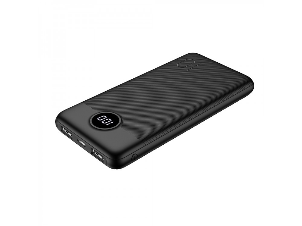 Veger L10S Power Bank 10.000mAh 20W Power Delivery με Οθόνη LCD, 2x USB-A & USB-C, Black