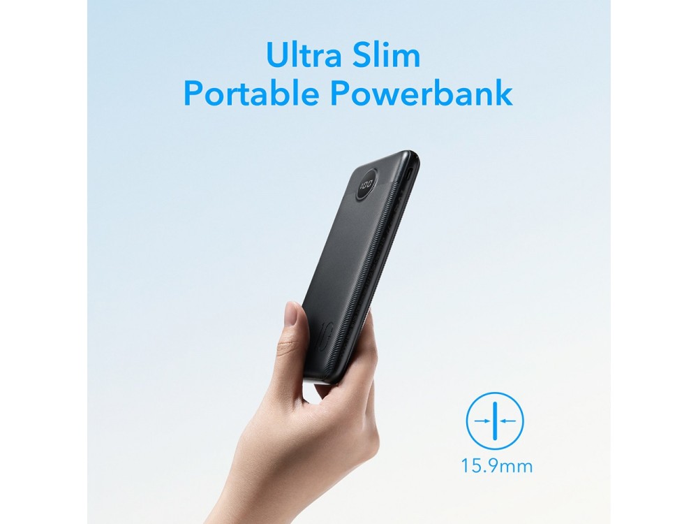 Veger L10S Power Bank 10.000mAh 20W Power Delivery με Οθόνη LCD, 2x USB-A & USB-C, Black