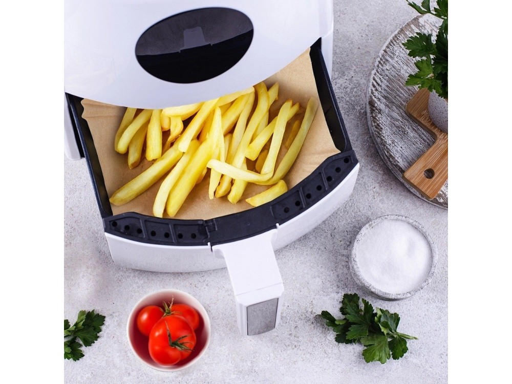 Vilde Αντικολλητικά Χαρτιά για Air Fryer 21x21cm, Λαδόκολλες χωρίς Λάδι, Σετ 100τμχ