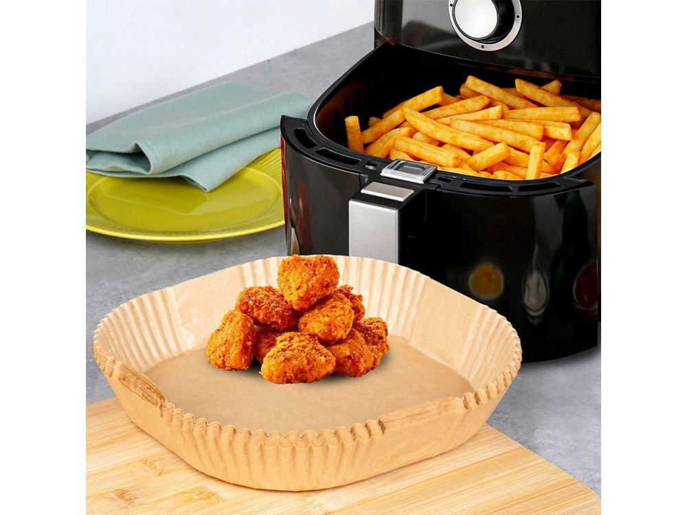 Vilde Αντικολλητικά Χαρτιά για Air Fryer 23x23cm Τετράγωνα, Σετ 50τμχ