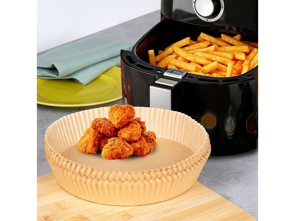 Vilde Αντικολλητικά Χαρτιά για Air Fryer 23cm Στρογγυλά, Σετ 100τμχ