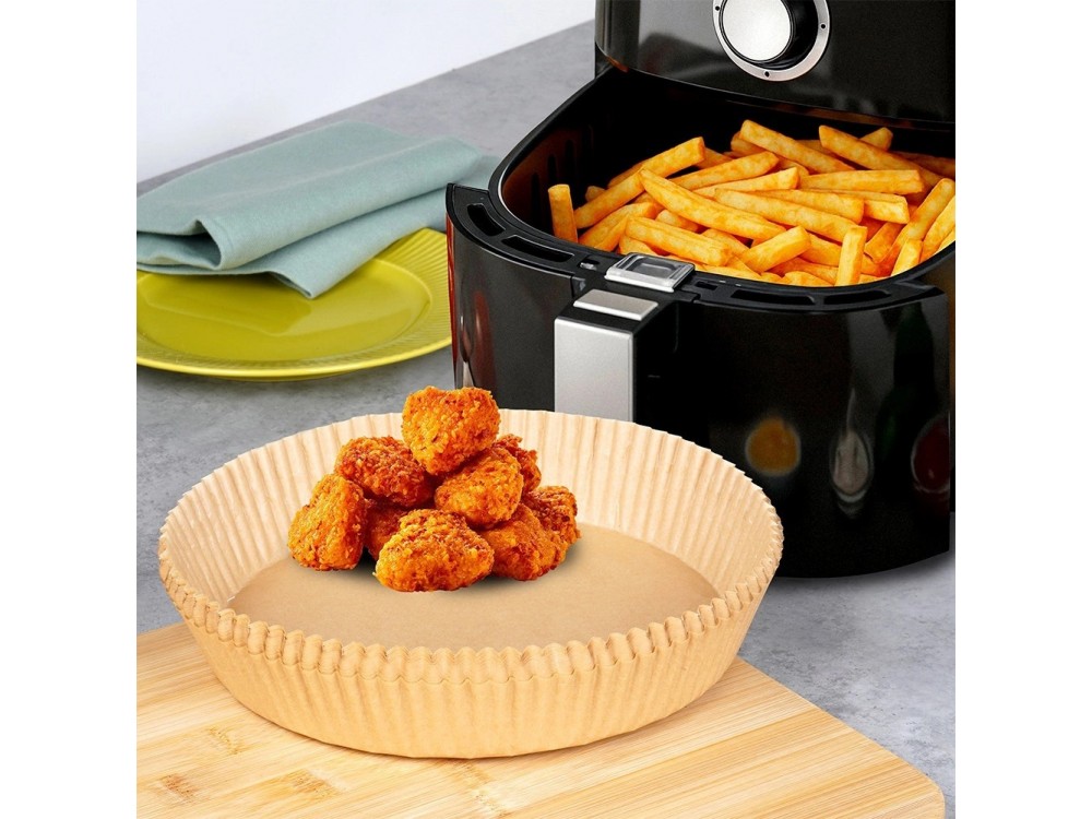 Vilde Αντικολλητικά Χαρτιά για Air Fryer 23cm Στρογγυλά, Σετ 50τμχ