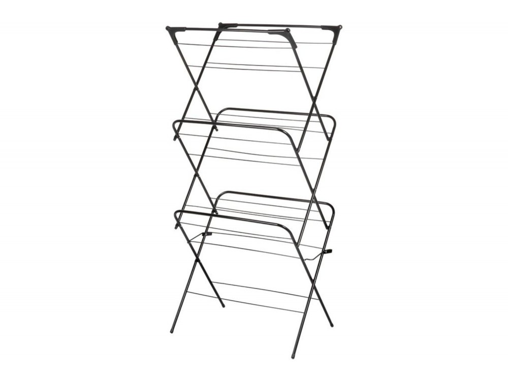 Vilde Απλώστρα Ρούχων Μεταλλική Κάθετη 61x58x136 cm, Black
