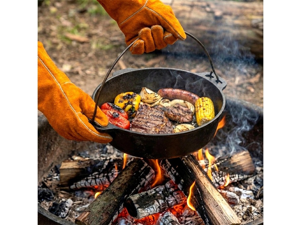 Vilde Γάντια BBQ από Δέρμα, Σετ 2τμχ