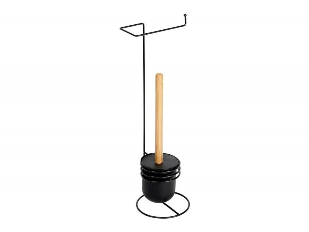 Vilde Χαρτοθήκη με Πιγκάλ Μπάνιου 53 cm, Black