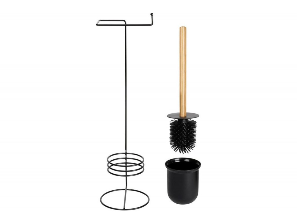 Vilde Χαρτοθήκη με Πιγκάλ Μπάνιου 53 cm, Black