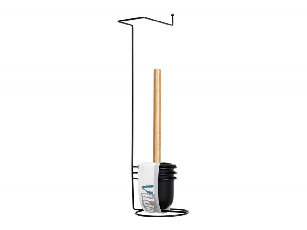Vilde Χαρτοθήκη με Πιγκάλ Μπάνιου 53 cm, Black