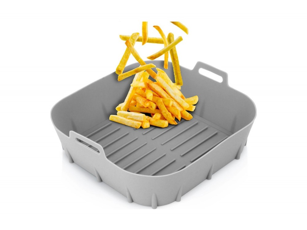 Vilde Αντικολλητική Φόρμα Σιλικόνης για Air Fryer 22x22cm, Gray