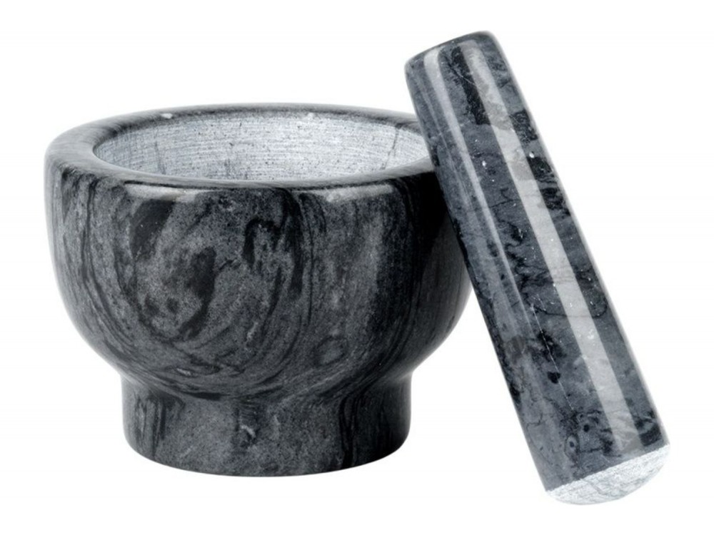 Vilde Γουδί με Γουδοχέρι Γρανίτη 13 cm, Black