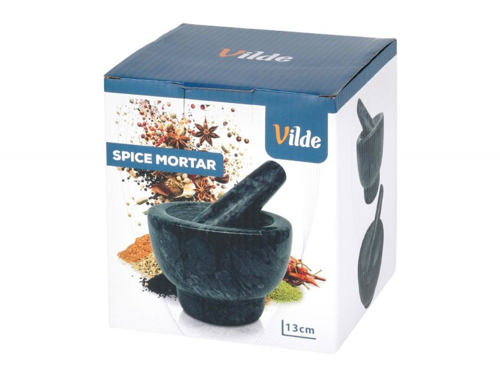 Vilde Γουδί με Γουδοχέρι Γρανίτη 13 cm, Black