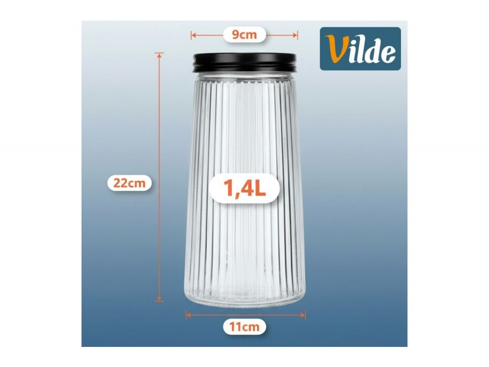 Vilde Γυάλινο Δοχείο Αποθήκευσης με Καπάκι 1.4 l
