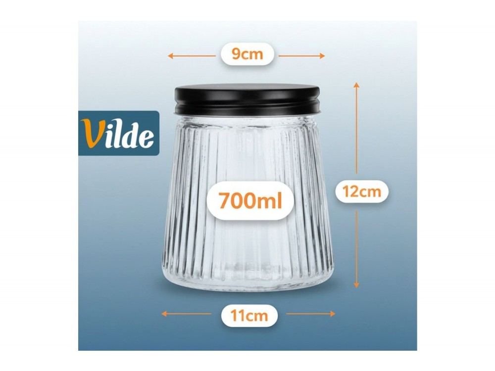 Vilde Γυάλινο Δοχείο Αποθήκευσης με Καπάκι 700 ml