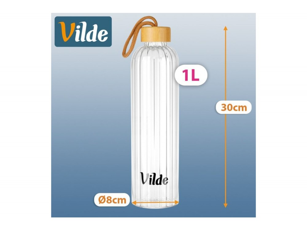 Vilde Γυάλινο Μπουκάλι Νερού 1 l