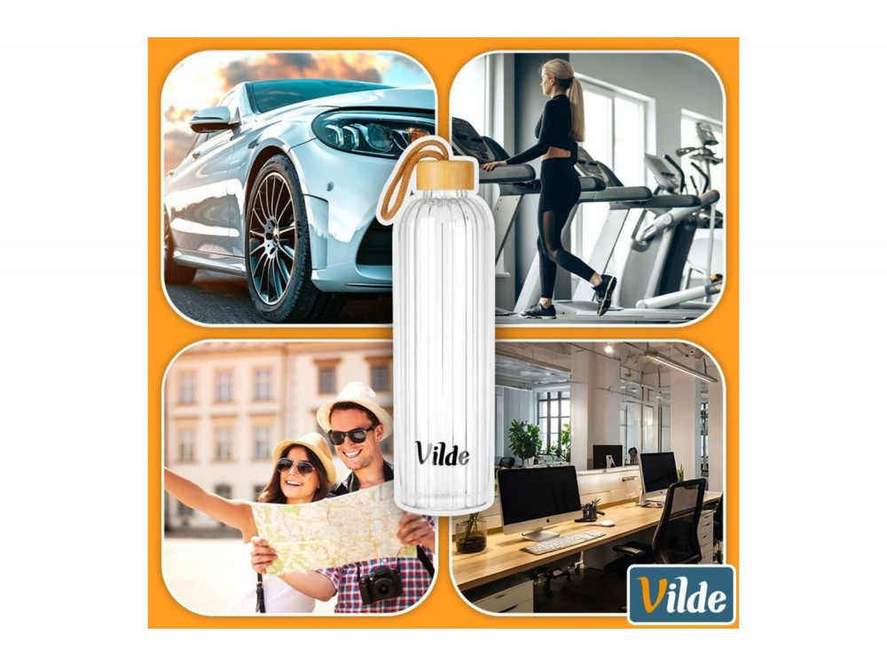 Vilde Γυάλινο Μπουκάλι Νερού 1 l