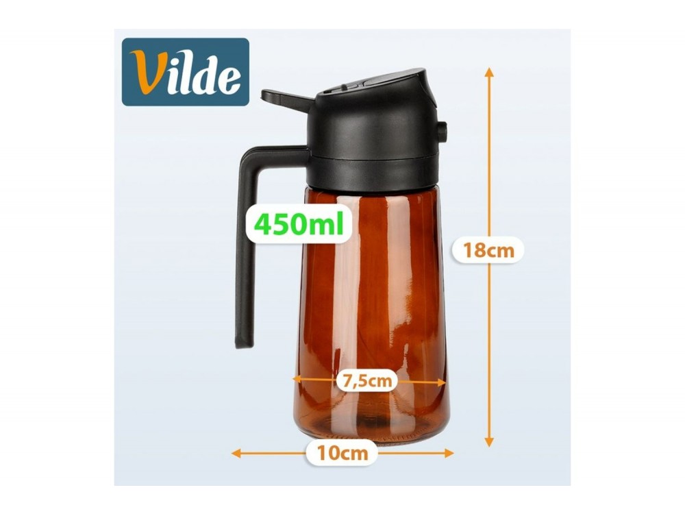 Vilde Γυάλινος Ψεκαστήρας Λαδιού και Ξυδιού 450 ml