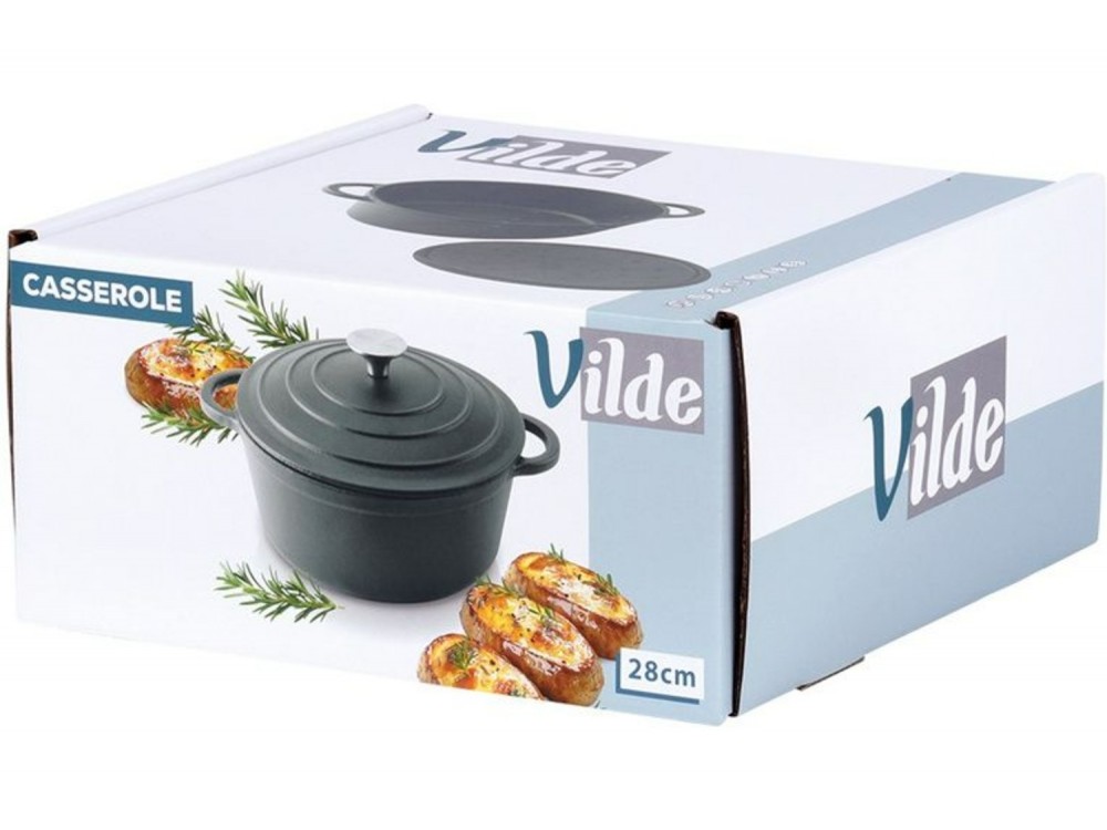 Vilde Κατσαρόλα Μαντεμένια με Καπάκι CAST LINE 28 cm, 5.9 l