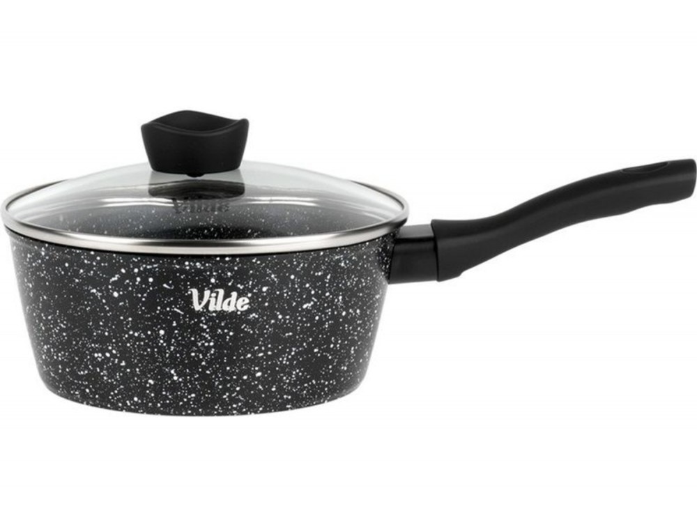Vilde Κατσαρολάκι Γρανίτη με Γυάλινο Καπάκι 16 cm, 1.1 l