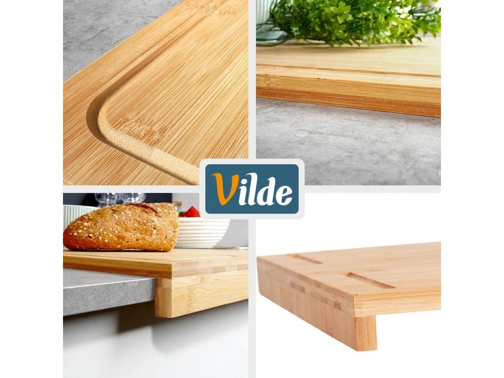 Vilde Επιφάνεια Κοπής από Μπαμπού με Αυλάκι 45x35cm