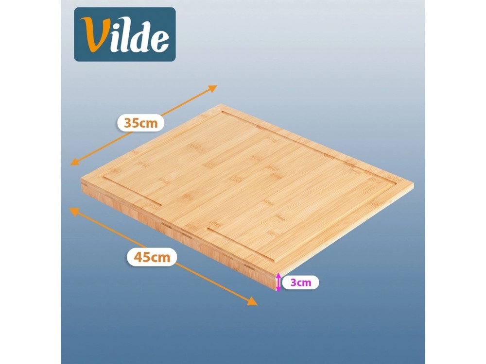 Vilde Επιφάνεια Κοπής από Μπαμπού με Αυλάκι 45x35cm