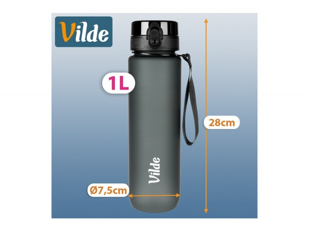Vilde Μπουκάλι Νερού 1 l, Black