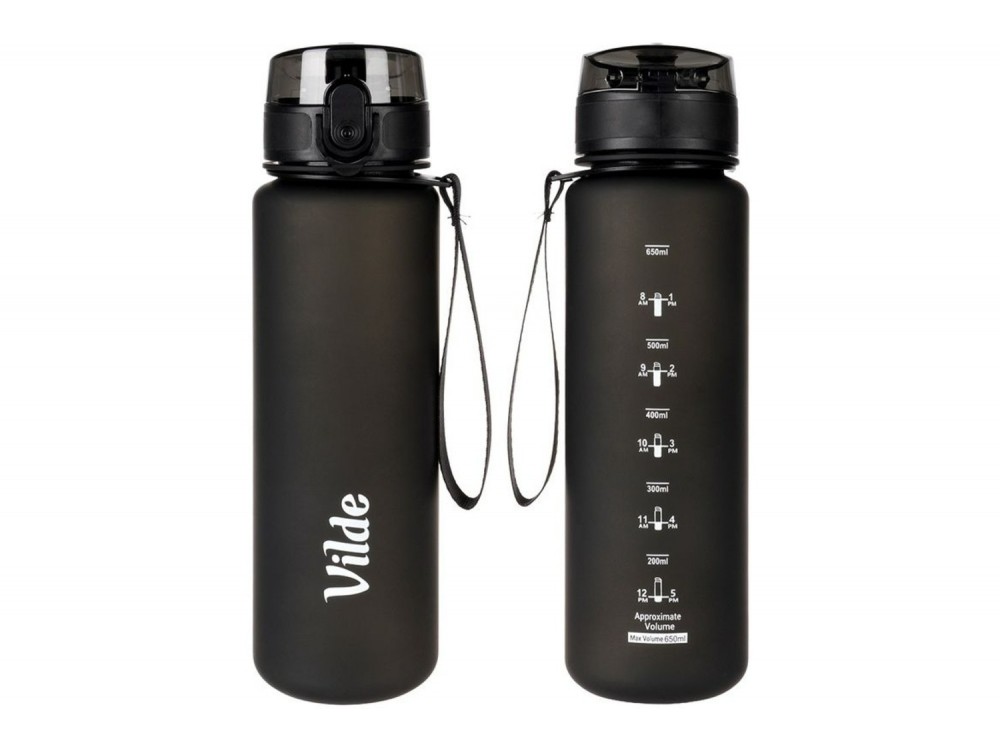 Vilde Μπουκάλι Νερού 650 ml, Black