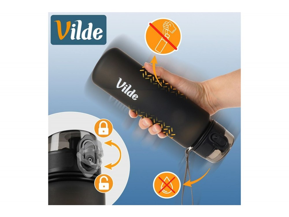 Vilde Μπουκάλι Νερού 650 ml, Black