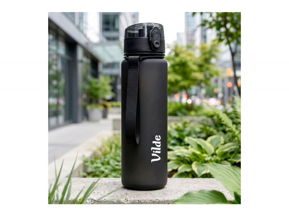 Vilde Μπουκάλι Νερού 650 ml, Black