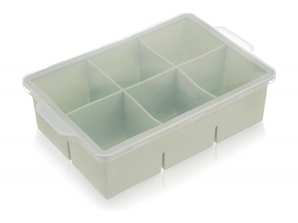 Vilde Παγοθήκη με Καπάκι Σιλικόνης XXL 18.5x12x5 cm, Green