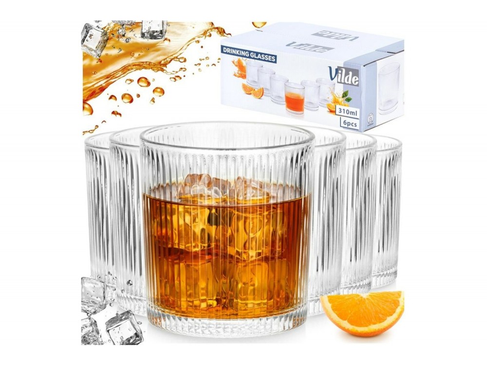 Vilde Ποτήρια Γυάλινα 310 ml, Σετ 6 τεμαχίων
