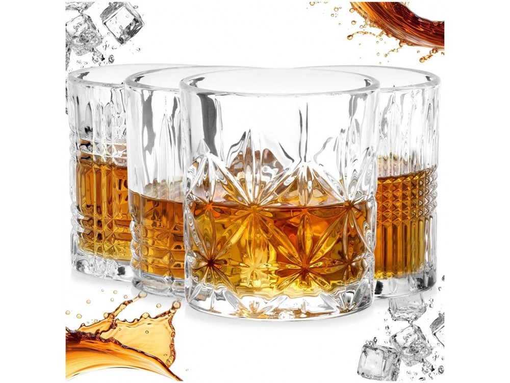 Vilde Σετ Ποτήρια Ουίσκι από Γυαλί 290ml, 4τμχ