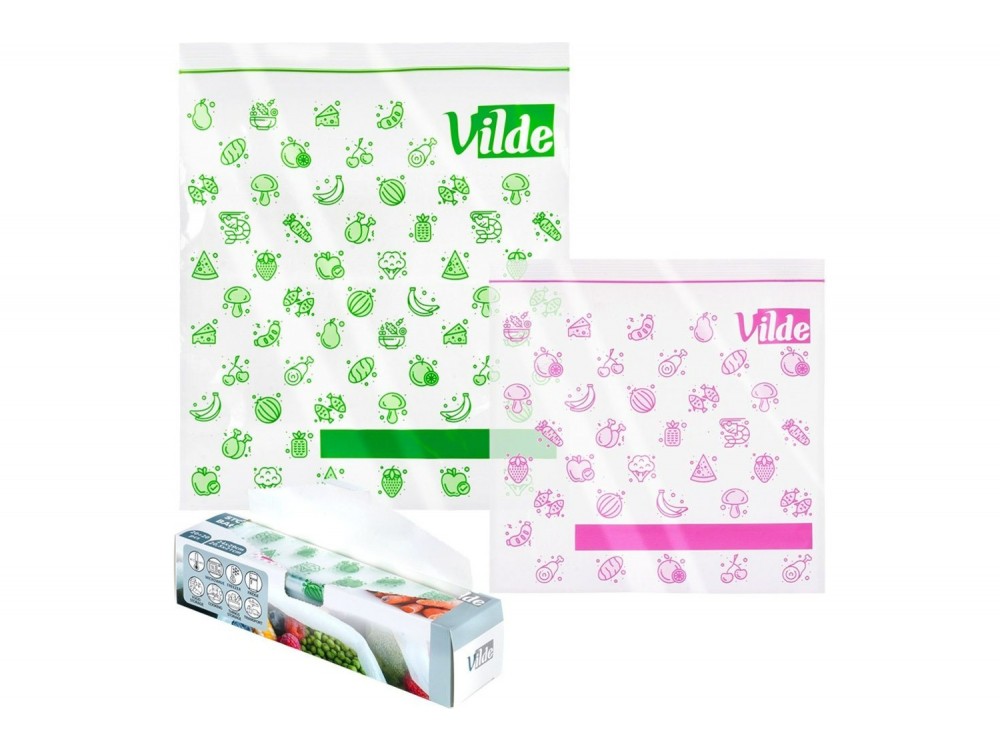 Vilde Σακούλες Κατάψυξης με Zip 20.5x21 / 24x29 cm, 40 τεμάχια